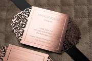 Copper Metal Business Card Design 4