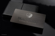 Gunmetal Metal Business Card Design - 6