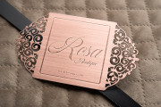 Copper Metal Business Card Design 3