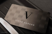 Gunmetal Metal Business Card Design - 22