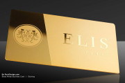 Gold Metal Business Card Design 2