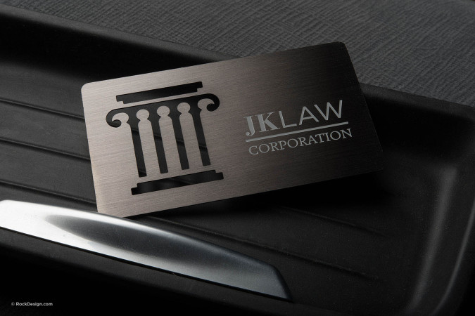 Gunmetal Business Cards