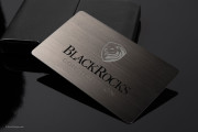 Gunmetal Metal Business Card Design - 2