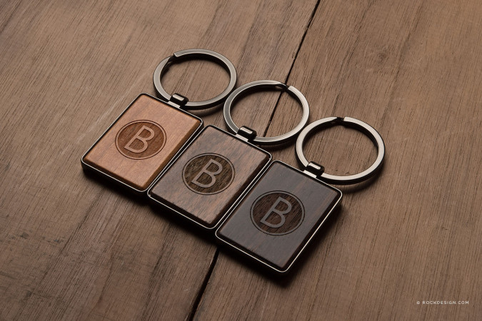 Laser Engraved Wooden Key Chain