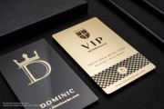 Gold Metal Business Card Design 8