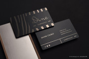 Laser Engraved Black Metal Business Card design 15