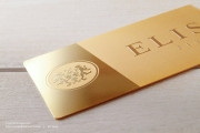 Gold Metal Business Card Design 11