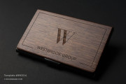 Laser Engraved Walnut Wooden Business Card Holder