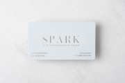 Laser Engraved White Metal Business Cards Design 1