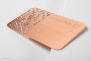 Copper Metal Name Cards 2