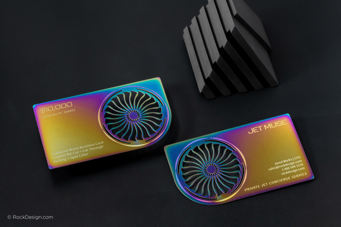 Iridescent Metal Business Cards