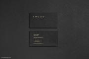 Classic black & hot foil business card template 1