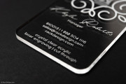 Decorative Laser Cut Crystal Clear Acrylic Business Card 4