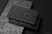 Silver pattern black card template 4