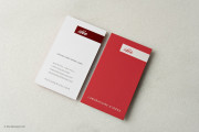 Bold red & white foil suede template 6