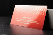 Red metal laser engraved visiting card template 5