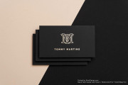 Elegant Business Card Template Design With Gold Foil Stamp 4