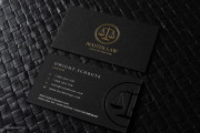 Black and gold Law business card template 4