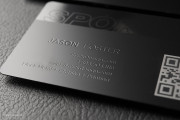 QR metal business card template 2