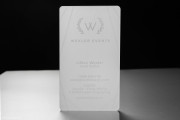 Subtle Laser Engraved Frost White Acrylic Business Card 