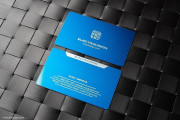 Innovative blue metal laser engraved visiting card design 2