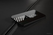 Jet black laser engraved modern template 3