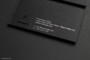 Free black business card template with black and silver foil stamping 5