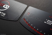 Automotive Black Metal with Etching and Spot Color Business Card 4