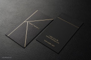 Suede black template with black and gold foil stamp 6