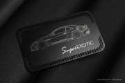 Automotive laser quick black metal card 1