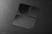 Glossy black metal business card template 11