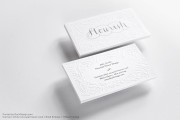 Flourish pattern emboss Name Card Template 1-3