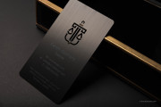 black brushed metal cards - 5