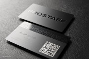 QR metal business card template 3