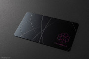 Black Metal with Blind Etching & Spot Colour Business Card 3