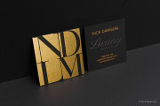 Square metallic gold template 8