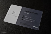 White & frosted business card template 7