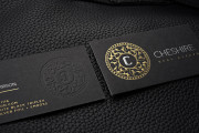 Gold and Silver Foil Triplex Black Business Card Template 3