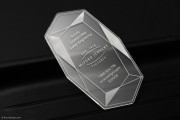 Jeweller Laser Cut Crystal Clear Acrylic Business Card 5