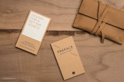 Free brown kraft card with offset printing & foil stamp template 6