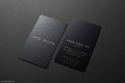 Patterned Laser Engraved Black Metal Business Card 1