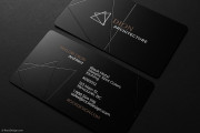 Geometric Etched Black Metal with Metallic Ink business cards 7