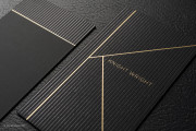 Suede black template with black and gold foil stamp 7