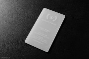 Subtle Laser Engraved Frost White Acrylic Business Card 