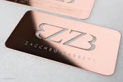 Rose Gold metal cut mirrored template 2