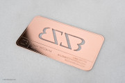 Rose Gold metal cut mirrored template 1