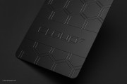 Cut through geometric metal card 6