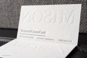 Textured letterpress & embossed card design 7