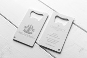 Modern Laser Engraved White Metal Bottle Opener 1