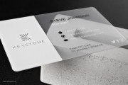 White & frosted business card template 5